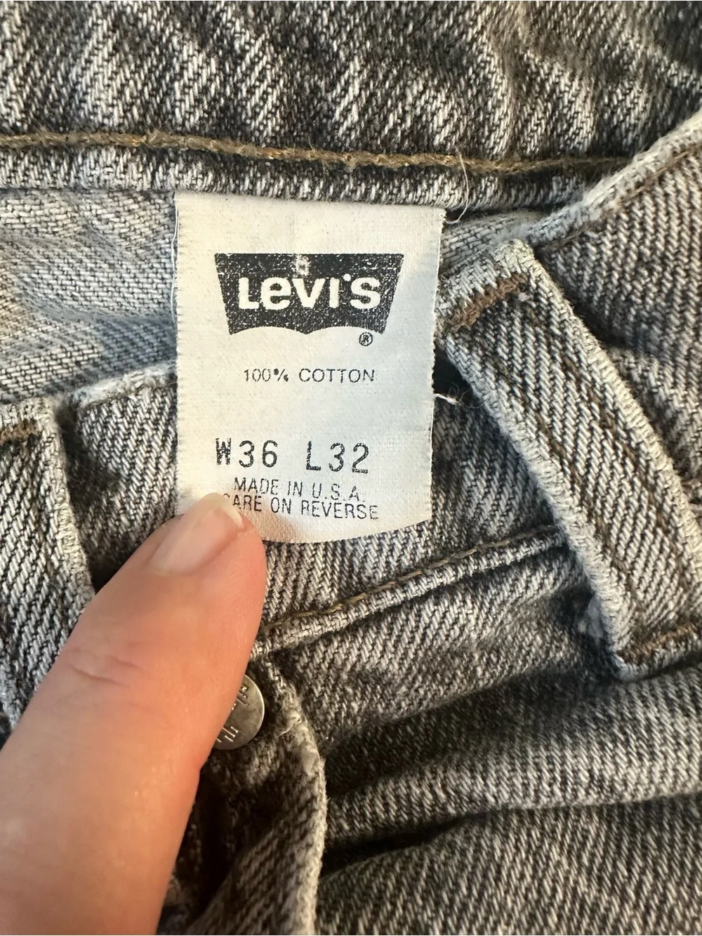 Vintage Levi’s SilverTab Baggy Jeans 36x32 Made USA Gray Wash